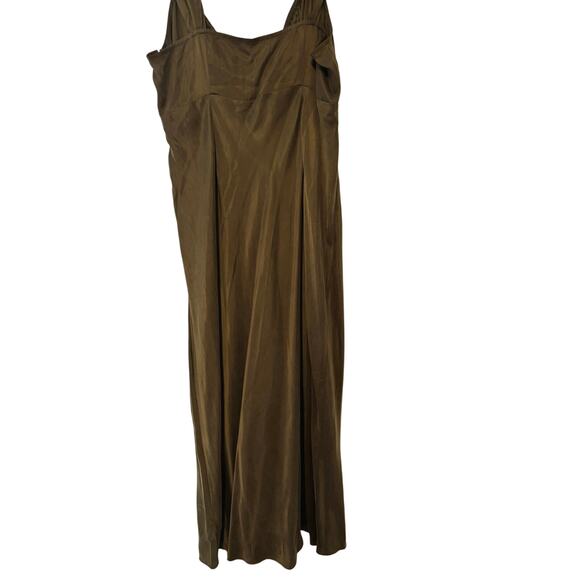 NWT Madewell Square-Neck Midi Dress In Expedition Green Size 14 - Picture 8 of 10